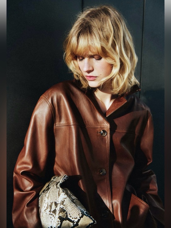 H&M Jackets & Blazers - H&M Premium Selection Leather Jacket For Women (Brown) XS